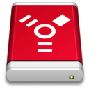 Drive (PRODUCT) Red (FireWire) icon